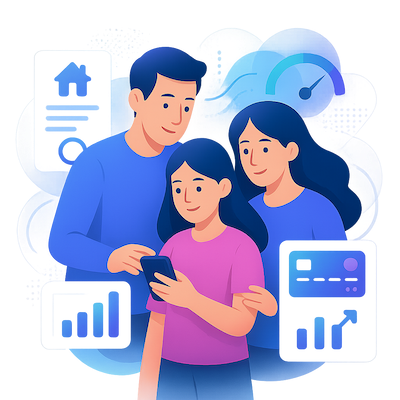 Digital banking illustration